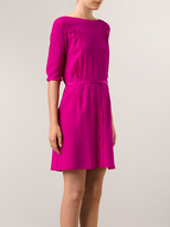 Thumbnail for your product : Nina Ricci Half Sleeve Silk Dress With Belt