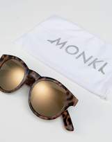 Thumbnail for your product : Monki Retro Round Keyhole Sunglasses
