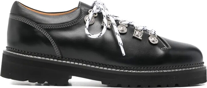 Toga Virilis eyelet-detail leather lace-up Derby shoes