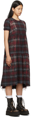 R 13 Red Bleached Relaxed Dress