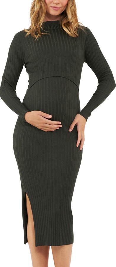 Ripe Maternity Nella Rib Nursing Dress