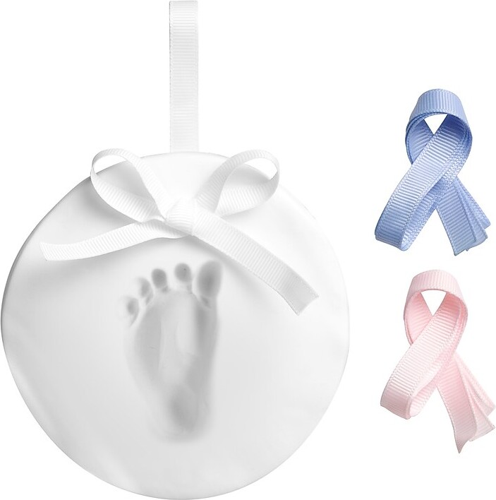 Pearhead Babyprints Handprint or Footprint Keepsake Ornament, White (50020)