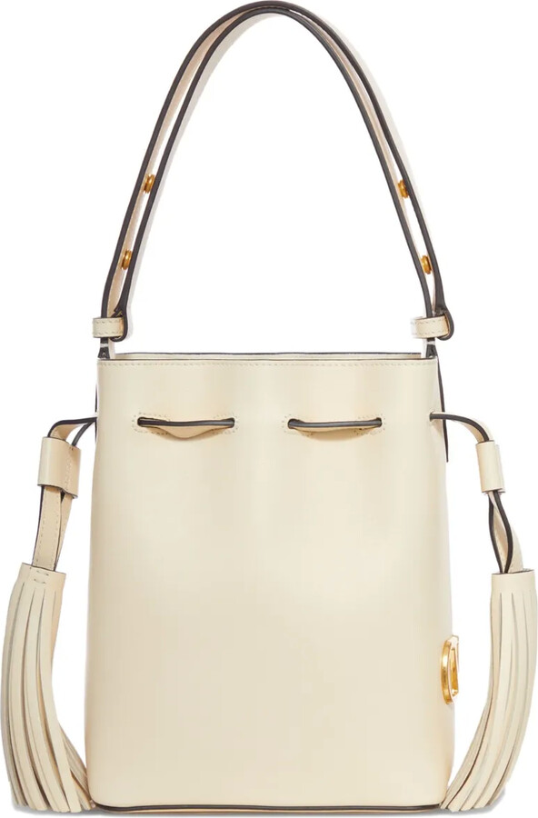 Valentino Garavani V-logo tassel leather bucket bag