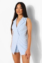 Thumbnail for your product : boohoo Petite Sleeveless Wrap Blazer Playsuit