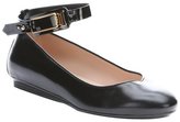 Thumbnail for your product : Tod's black leather 'Ballerina Gomma' ankle strap flats