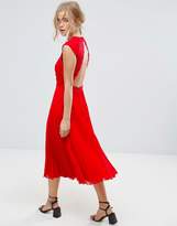 Thumbnail for your product : Elise Ryan Open Back Skater Dress With Pleated Skirt