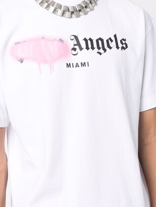 Palm Angels Miami sprayed-logo T-shirt