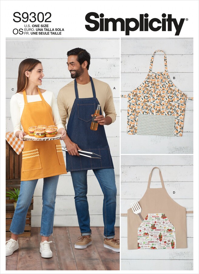 Dunelm Simplicity Adults Aprons Sewing Pattern Off White ShopStyle