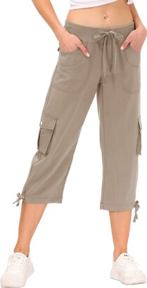 Tapata Women's 20.5'' Straight Leg Capri Dress Pants Cropped Office Pants Casual Career Pants