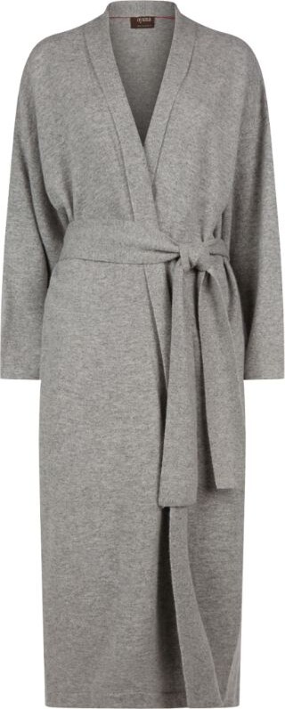 Grey cashmere dressing gown Clearance