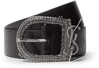 Saint Laurent 4cm Leather Belt - Men - Black