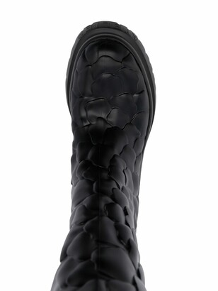 Valentino Garavani Atelier floral-embossed mid-calf rain boots