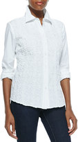 Thumbnail for your product : Go Silk Button-Down Side-Paneled Pucker Shirt