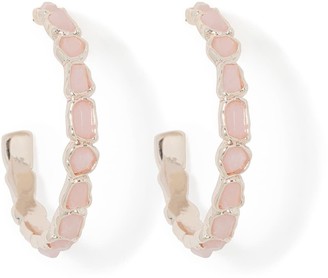 Forever New Coco Semi-Precious Hoop Earrings - Pink - 00