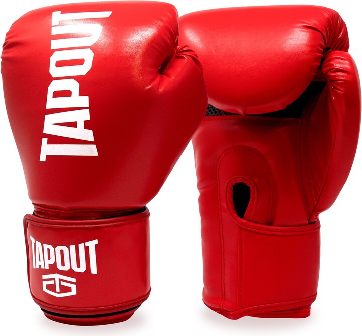 Tapout Unisex Boxing Gloves With Mesh Palm, Men's, 12 oz., Red