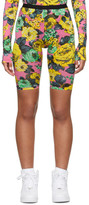 Thumbnail for your product : MSGM Pink Rose Print Bike Shorts