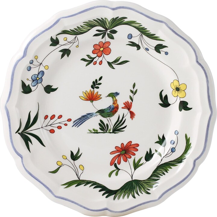 Gien Set of 4 Oiseaux Paradis Canape Plates