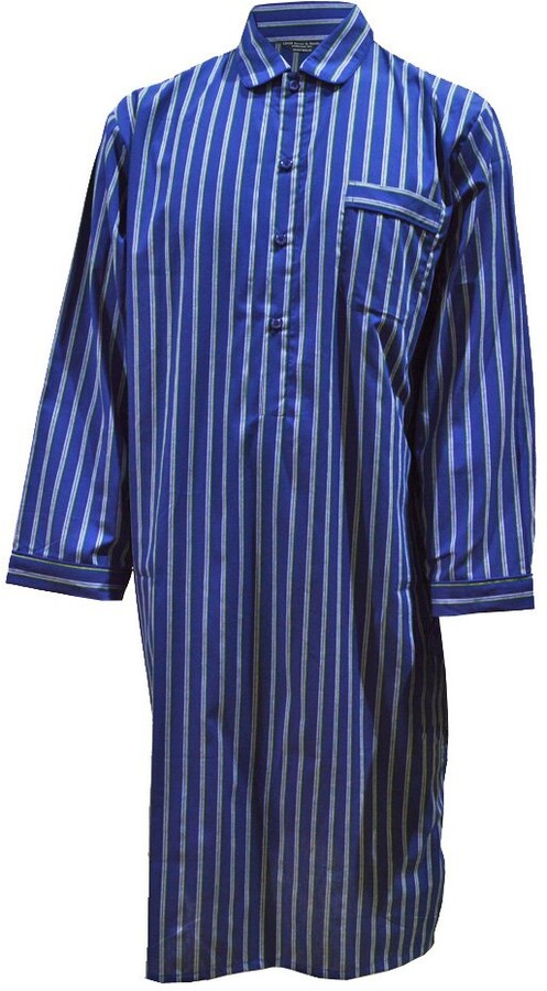 Mens Dressing Gowns Men's Luxury Cotton Nightshirt - ShopStyle Robes