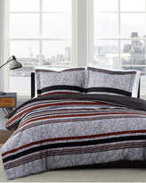 Thumbnail for your product : London Fog Warren Stripe Duvet Cover Set