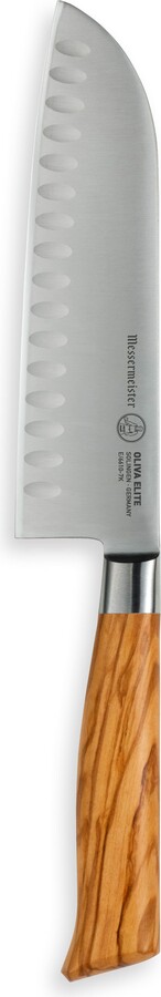 Messermeister Oliva Elite 7 Inch Kullens Santoku Knife