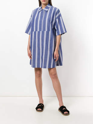 Hache striped shirt dress