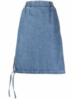 Thumbnail for your product : Sunnei Side-Tie Detail Denim Skirt