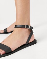 Thumbnail for your product : ASOS DESIGN Wide Fit Fia jelly sandals in matte black