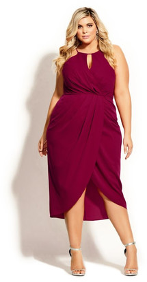 City Chic Love Story Dress - rosebud City Chic Love Story Dress - rosebud