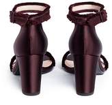 Thumbnail for your product : Stuart Weitzman 'Frayed' satin sandals