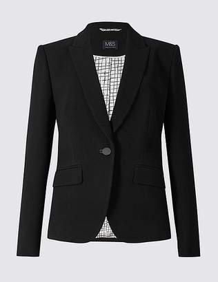 Marks and Spencer Single Button Crepe Blazer