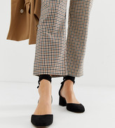 Thumbnail for your product : ASOS DESIGN Wide Fit Windmill tie leg mid heels