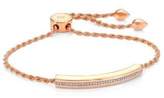 Thumbnail for your product : Monica Vinader Linear Diamond Chain Bracelet/Rose Goldtone