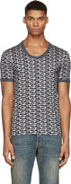 Thumbnail for your product : Dolce & Gabbana Black & Grey Dogs Print Scoop-Neck T-Shirt