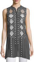 Thumbnail for your product : Johnny Was Sleeveless Button-Front Diamond-Eyelet Tunic, Women's