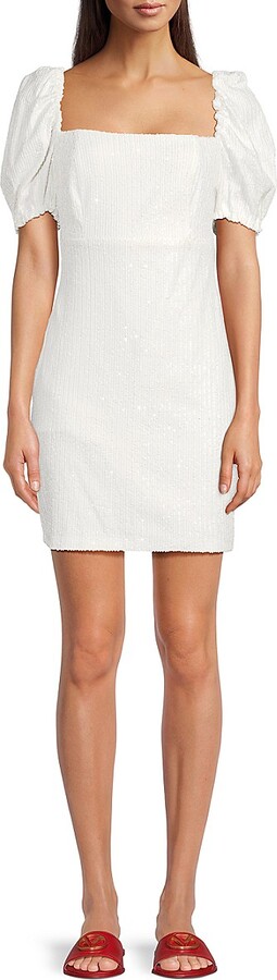 Bebe Puff Sleeve Sheath Minidress