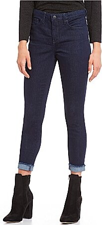 Ami Skinny Leg Cuff Hem High Rise Ankle Jeans