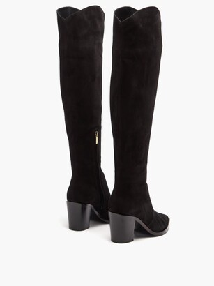 Gianvito Rossi Denver 70 Suede Knee-high Boots - Black