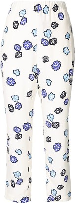 high waisted floral trousers