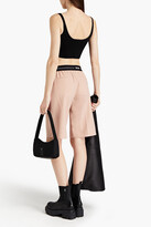 Thumbnail for your product : MSGM Jacquard-trimmed wool-blend shorts