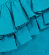 Thumbnail for your product : Balmain Kids Ruffled cotton miniskirt