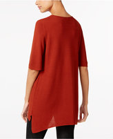 Thumbnail for your product : Eileen Fisher Tencel® Elbow-Sleeve High-Low Sweater
