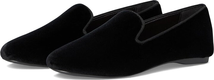 BIRDIES Starling Velvet Flat Women's Shoes Black Velvet : 11 M