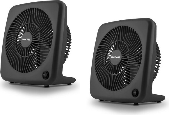 Impecca FanFair2-Pack7"PersonalFanwithAdjustableSpeed,Black