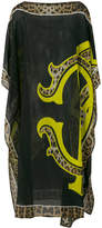 Roberto Cavalli leopard print kaftan dress