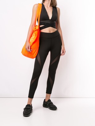 Michi Cross-Over Panelled Cropped Top