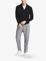 Thumbnail for your product : Reiss Jagger slim-fit suede trucker jacket