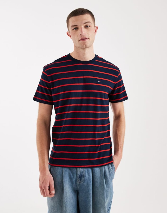 Tommy Jeans T-shirt in red stripe
