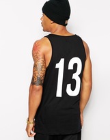 Thumbnail for your product : ASOS Tank With Harlem Print And Relaxed Skater Fit