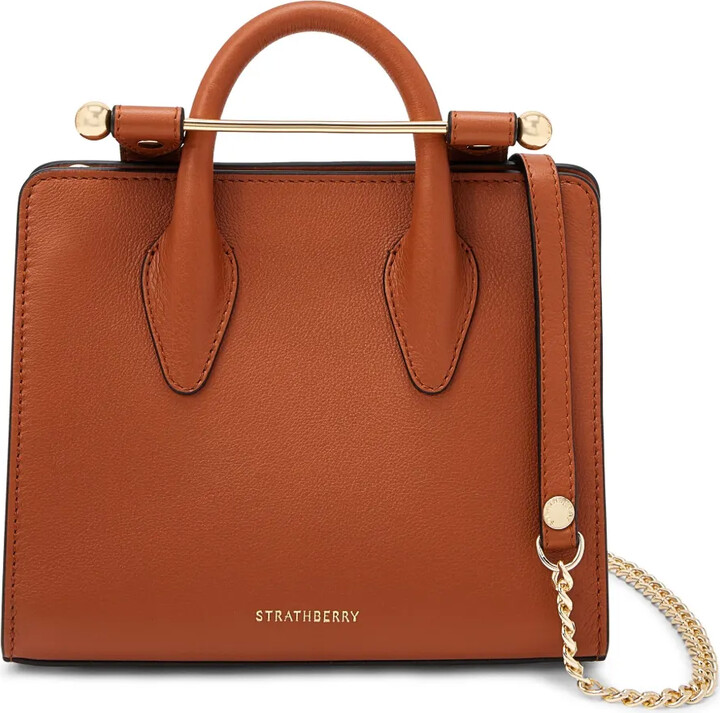 Strathberry nano leather tote bag