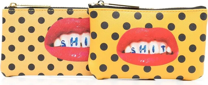 Seletti Graphic-Print Pouch Set
